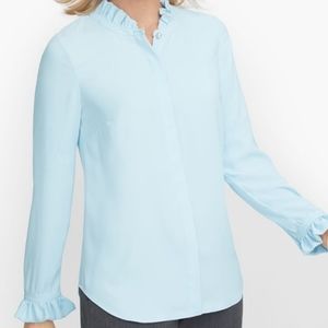 Talbots Ruffle Detail Blouse Large